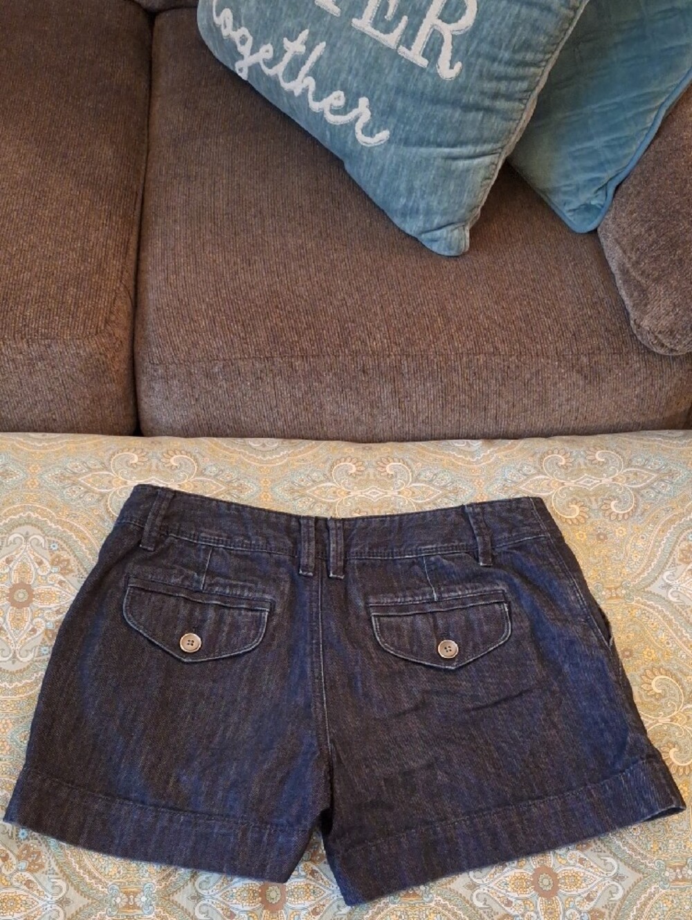 LOFT Dark Blue Denim Casual Women's Shorts. Size 2 - Picture 5 of 5